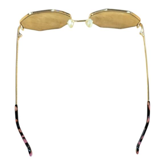 VonZipper Pearl Sunglasses Octagon Pink Silver Lens Gold Metal Womens main image 16